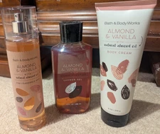 BRAND NEW Bath & Body Works Almond & Vanilla Mist, Shower Gel, Body Cream