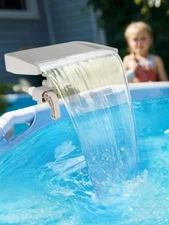 Relaxing Waterfall Cascade Above Ground Swimming Pool Fountain Spillway Attachme