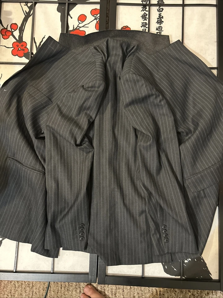 cerruti 1881 pinstripe 85% wool blazer Size A-54 - Image 4 of 4