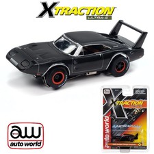 Auto World Xtraction 1969 Dodge Daytona Dark Grey HO Scale Slot Car