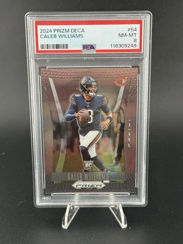 2024 Prizm Deca Caleb Williams RC Rookie #54 Bears PSA 8