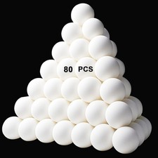 80 Pcs 40 Mm White Ping Pong Balls Yard Pong Balls Table Tennis Balls Bulk NEW