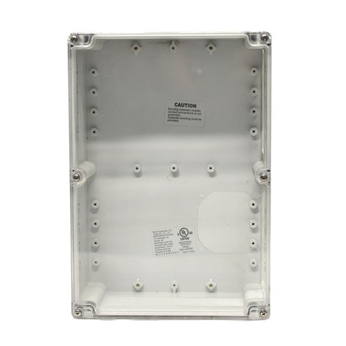 Bud 10.5" x 7.25" x 3.75" Industrial NEMA 4X Project Box w/ Clear Cover Cutout - 第 3/5 張圖片