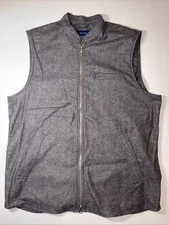ETON Herringbone Wool Vest Gray Size XL Men’s Classic Casual Business