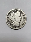 1909 D Barber Dime Scratched
