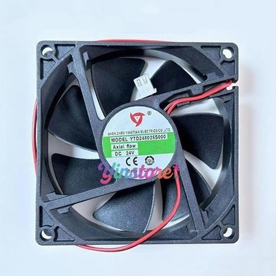 1 Pc. New YTD248025S000 Cooling Fan 8025 DC24V 8CM 2Pin