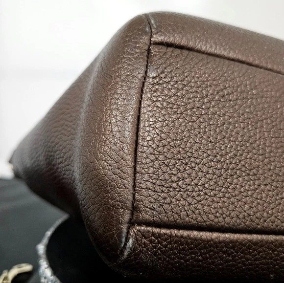 COACH KELSEY crossbody bronze metallic leather EUC pebble small F56127 bag - Image 4 of 4