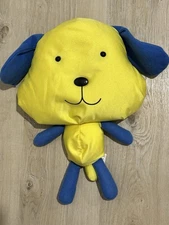 Hugfun International Inc. Yellow Blue Plush Puppy Dog Foam Beads Stuffed Animal