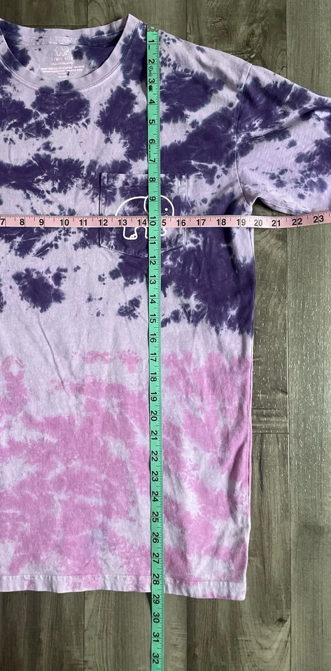 Womens Ivory Ella 🐘Tie Dye Long Sleeve Shirt Purple/Pink sz M - Image 3 of 4