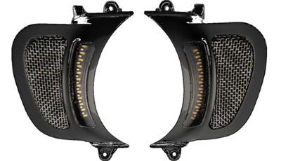 Custom Dynamics - CD-RG-V-AW2-B - Vent Inserts With LED Lights, Gloss Black with