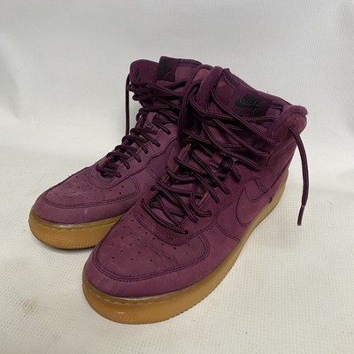 Nike  Kids 6Y 92206-600 Air Force 1 High WB Bordeaux Suede Sneakers
