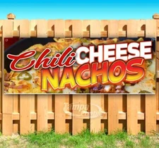 CHILI CHEESE NACHOS Advertising Vinyl Banner Flag Sign Many Sizes CARNIVAL FOOD