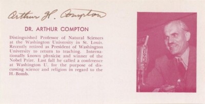 Arthur H. Compton- Vintage Clipped Signature (Nobel Prize 1927)