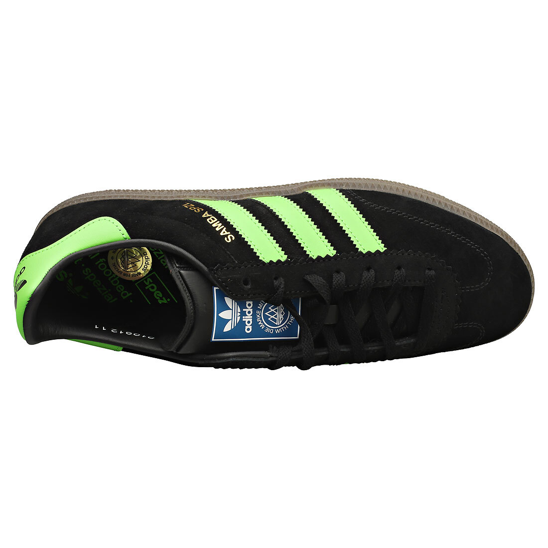 文samansa adidas Samba Deco Spzl Unisex Black Lime Fashion Sneakers