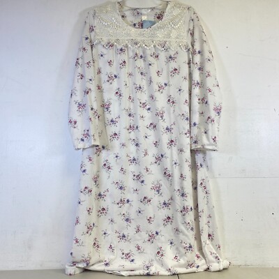 Adonna Sleepwear Women's Plus 3/4 Sleeve Scoop Neck Night Gown Size Medium 