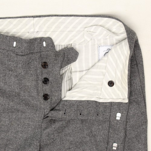 Brooks Brothers Black Fleece Mens Dress Pants 37x29 Heather Gray Flannel Trouser - Picture 5 of 10