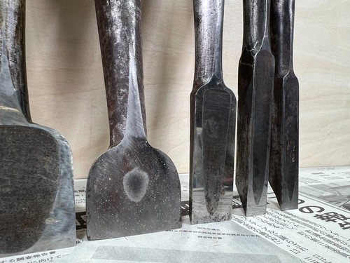 Vintage Japanese Chisel 9set Nomi /Hand Plane Saw Iron Hammer Hand Tool/d69 - Picture 24 of 24