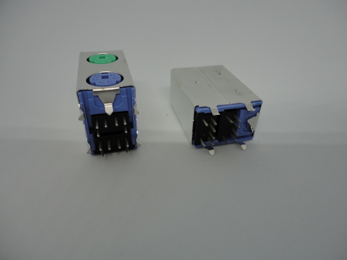 2 Pcs Pack Lot Purple Green PS2 PS/2 Keyboard Mouse Port - Foto 10