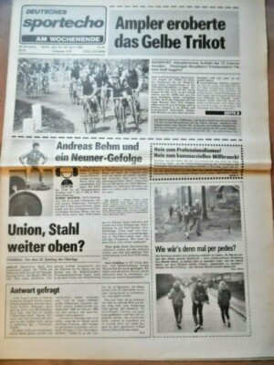 DEUTSCHES SPORTECHO 25./26. April 1986 Ampler Radsport CSSR-DDR 2:0 Gewichtheben