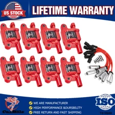 8XIgnition Coil & Spark Plug Wire for 2015-18 Chevrolet Silverado 1500 V8 UF743