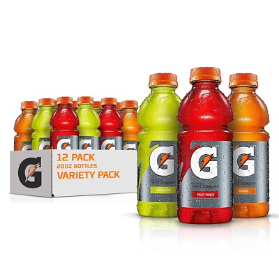 Gatorade Thirst Quencher Sports Drink, Variety Pack, 20oz Bottles, 12 Pack