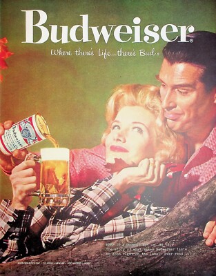 Original Budweiser Ad: Couple sharing their Budweiser & love