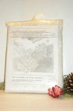 MADRID Hand Scalloped Lace Tablecloth Champagne 62X86 Oblong NIP 100% Cotton