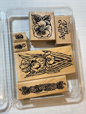 STAMPIN UP RUBBER STAMP SET WITH LOVE NATURALLY FLOWERS FLORAL KINDNESS