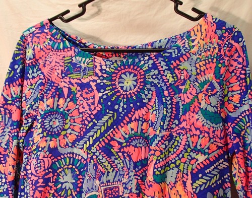 Lilly Pulitzer Colorful Bay Dress 3/4 Sleeves No Prob Llama Women's Size Medium - Picture 2 of 6