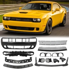 Front Bumper Conversion Cover Grille Kit Replace For Dodge Challenger 2008-2014