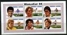 SIERRA LEONE 1994 SOCCER WORLD CUP USA SHEET OF 6 STAMPS MNH 