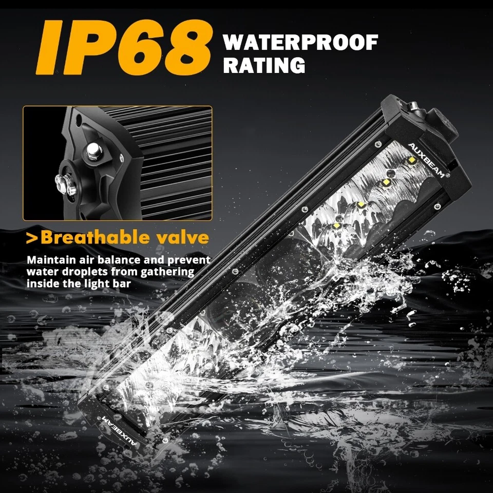 AUXBEAM 12" 22" 32" 42" 52" Inch 5D-PRO LED Driving Light Bar For Toyota Car SUV - Image 3 of 4