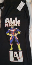 My Hero Academia Funimation All Might Men's Medium Pajama Pants Black 2 Pockets