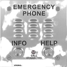 Viking E-1600-20A-EWP 2-Button Emergency Outdoor Phone, Stainless Steel