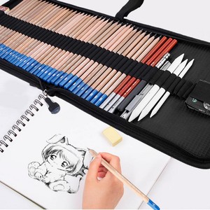Détails Sur 48 Pieces Crayon Ensemble De Crayons A Croquis Dessin Crayon De Charbon De Bois