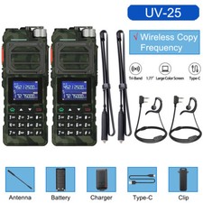 Baofeng UV-25 Walkie Talkie Long Range 10W Tri-power Two Way Radio 108cm Antenna