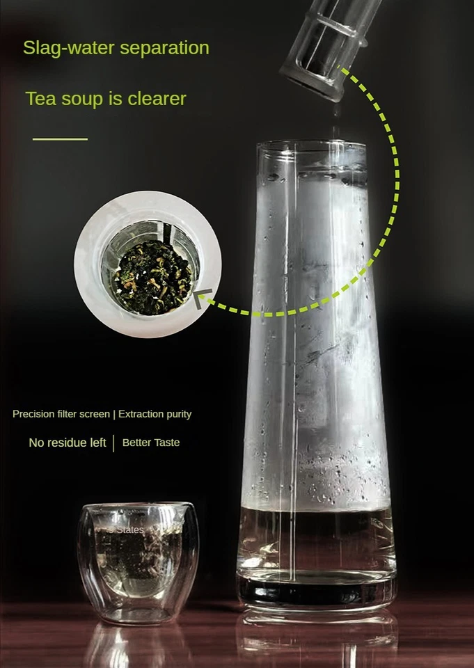 1200ML Iced Coffee Fruit Tea Maker Bottle Heat Resistance Cold Brew Kettle Pot - Image 4 of 4