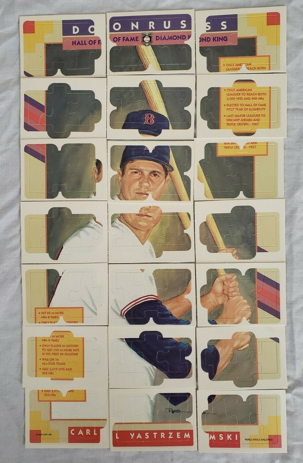 Carl Yastrzemski 1989 Complete Diamond King Puzzle Leaf Baseball