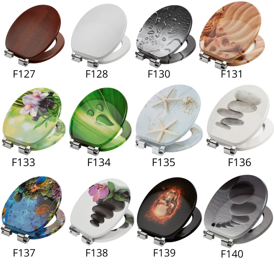 Toilettensitz Toilettendeckel Klodeckel Klobrille WC Sitz mit Absenkautomatik - Bild 2 von 4