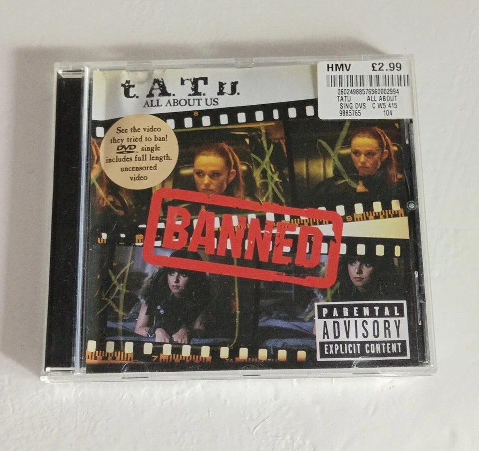 t.A.T.u. All About us DVD Single Music Pop Rock Electronic Disc Banned 2005 Rare Foto 2 de 4