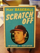 1970 Topps Play Baseball Scratch Off/Scorecard Jim Spencer Scored/Scratched