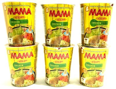 Mama Chicken Instant Noodles 2.47 oz x 6 Cups~ US SELLER~9/2025