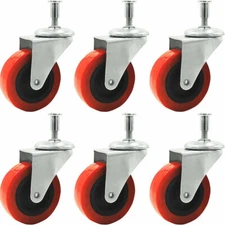 Lot of 6, 2 inch Low Profile Swivel Caster Wheel Heavy-Duty Creeper