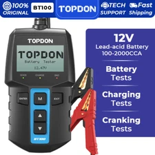 TOPDON Car Battery Tester TOPDON BT100 12V Battery Load Tester Battery Analyzer