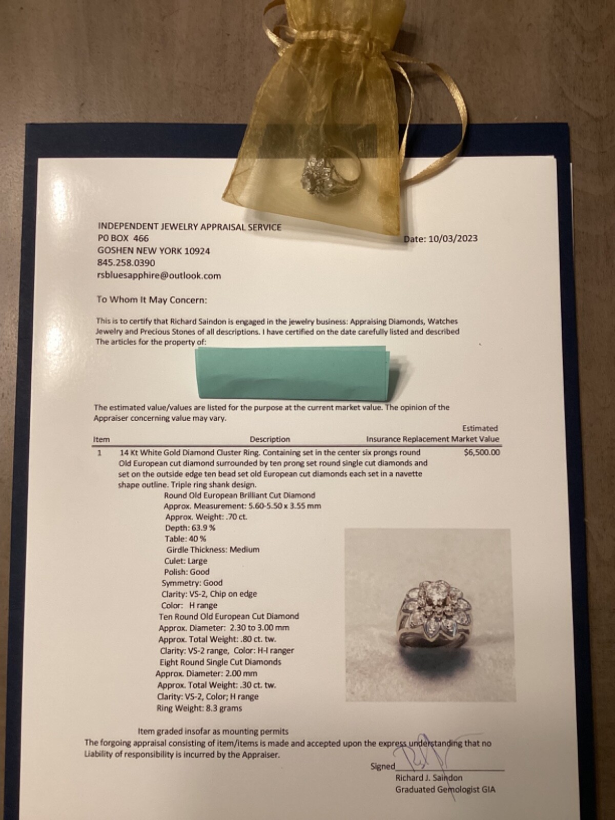 antique diamond ring - image 12