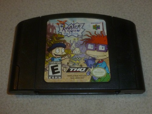NINTENDO 64 N64 VIDEO GAME RUGRATS PARIS THE MOVIE CARTRIDGE ONLY CART THQ