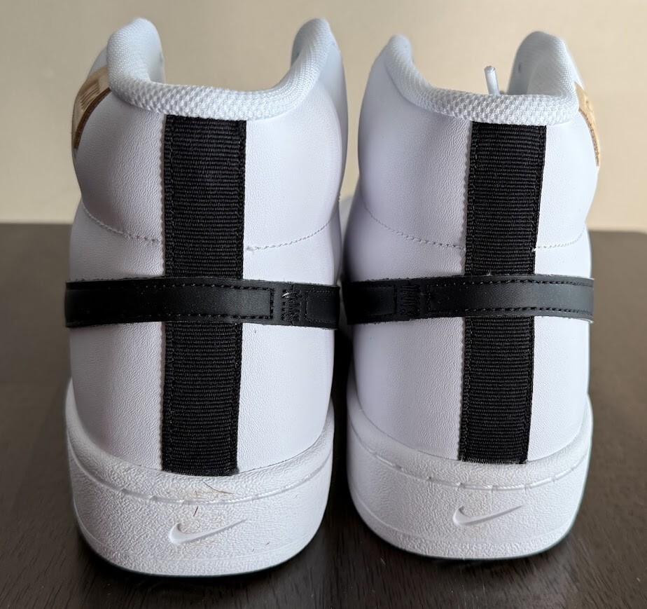 Nike Court Royale 2 Mid Sneakers Shoes Lace-Up Basketball White Onyx 7 Nike COURT ROYALE 2 MID Basketball Sneakers White Black Onyx  main image 4
