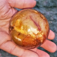 0,52Kg Sphere 7cm Kugel Karneol Carneol roter Achat Red Agat Kraft Zen Carnelian