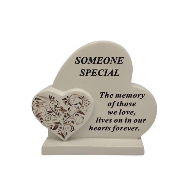 Graveside Ornament Memorial Someone Special Floral Heart Remembrance Plaque