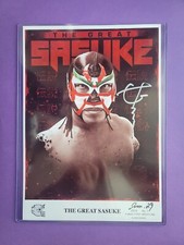 Great Sasuke Autographed 8x12 Photo Hand Signed Top Loader Signature Portrait 